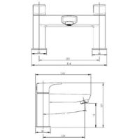 SanCeram Marden deck mounted bath filler tap