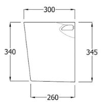 SanCeram Marden semi pedestal for 420mm basins